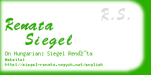 renata siegel business card